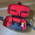 Vintage Black Leather Film Camera Hard Case Bag Slr 11 x7 5 x6 5  Japan Made