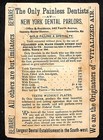 New York Dental Parlors Louisville Ky Victorian Trade Card Winter Home Scene