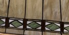 Vintage Tiffany Style Art   Craft Mission Stained Slag Glass Billiard Lamp Shade