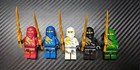 New Custom Ninjago Dx Minifigures Set Cole Zane Kai Jay With Golden Weapons Set