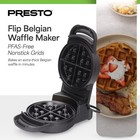 Presto Flip Belgian Waffle Maker  Non-stick Stainless Steel Kitchen Appliance