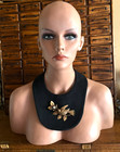 Gold Tone Large Vintage Bird Brooch With Clear Rhinestone