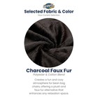 Ultimate Sack 5 Foot Foam Filled Washable Fur Covered Bean Bag Chair  Charcoal