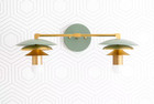 Mid Century Handmade Vanity Light   Vintage Italian Modern Brass Wall Sconce