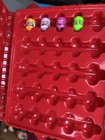 Mighty Beanz Lot Of 89 Series W  Red Blue Carrying Case