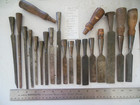 18 Pc  Socket Chisel  lot Stanley fulton pexto craftsman winsted dunlap unmarked