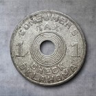 1936 Consumers Tax Check Oklahoma Token 1 Mill Us Tax    ok-s1