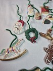 Lot Of Vintage Mixed Resin   Cloth Christmas Tree Ornaments 35   Pieces 