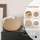 Goodpick Wicker Storage Basket For Living Room  Small Round Woven Basket For Toy
