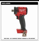 Milwaukee  2855p-20 M18 Fuel 1 2  Compact Impact Wrench W  Pin Detent Bare Tool