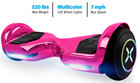 Hover-1 All Star Pink Balancing Scooter Led Wheels 220 Lbs Max Wt 7 Mph 6 Miles