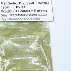 Techdiamondtools Diamond Powder 270 Grit 53-45 Microns  25 Cts   5 Grams