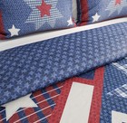  new  3pc Quilt Set - Full queen     Americana Patriotic All-season Blanket   Sham