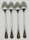 Oneida Golden Juilliard Iced Tea Spoons Set Of 4 Stainless Gold Accent 7 1 4 euc