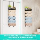 Bathroom Towel Rack Holder - 6-tier Over The Door   Wall Mount Rolled Towel