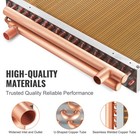 Uimoso 20 x 20  Heat Exchanger Water To Air 3-row 3 8  Copper Ports 242 Fins