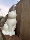 White Ceramic Sitting Kitty Cat Figurine
