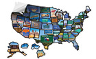 Board Rv State Sticker Travel Map 21 X 15 Inches For Motorhome Accessories