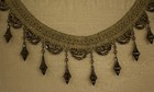 Beaded Fringe Trim For Drapery And Upholstery In anti Gold  dark Brown  Per Yard