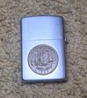 Vintage 1950 s U s  navy U s s  Lst 306 Zippo Cigarette Lighter 2 Coins