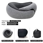 Portable Memory Foam Travel Neck Pillow U Shaped Soft Adjustable Neck Support