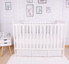 Classic Microfiber Crib Skirt With 2 Pleated Workmanship  Soft Breathable Dus   