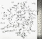 Word Magnets Fun Silly Fridge Poetry 133 - 5 16  Word   Letter Magnetic Tiles