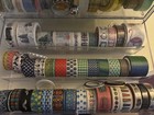 150  Lot Of Washi Tape With Storage Bin -- Lot 2