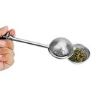 Long-handle Tea Ball Infuser     Stainless Steel Reusable Strainer For Loose Leaf
