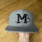 New Era 59fifty Mississippi Braves Milwaukee Gray Tomahawk Fit 7 1 4 Hat Milb Vg
