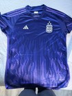 Lionel Messi Argentina 2022   23 Away Autographed Jersey With Icon Coa
