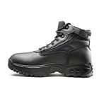 Ridge Men 6  Waterproof Leather Tactical Military Work Boot Black Non-slip