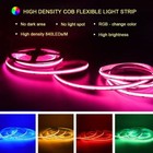 12v Rgb Cob Led Strip Light Bluetooth-compatible 44key Remote Control Power Kit