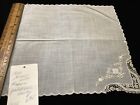 935    antique 1920s Deco Flapper  Handmade 8 75    Bridal Hanky Heirloom