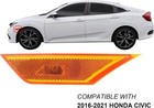 Replacement For Front Side Marker Light Ass Color  2016-2021 Civic Driver Side