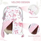 Baby Car Seat Cover  Peekaboo Opening Car Seat Canopy For Baby Girls Boys  Mo   