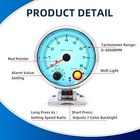  3 75 Inch  95mm  Tachometer With Shift Light  8000 Rpm Gauge  7 Color White