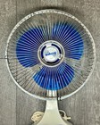 Vintage Galaxy By Lasko Oscillating Fan 12    Inch Blue Blades Tested
