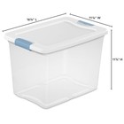 Sterilite 25 Quart Latching Storage Box  Stackable Bin With Latch Lid  6 Pack
