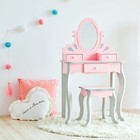 Fantasy Fields Rapunzel Kids Vanity Table   Stool  Pink   Gray