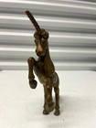 Vintage Solid Brass Rearing Unicorn Figurine 6 5    Mid-century Fantasy Decor