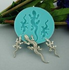 Lizards Set Flexible Silicone Mold  For Crafts jewelry resin polymer Clay 