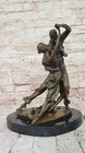 Signed Degas Tango Dancer Passion Dance Bronze Marble Sculpture Statue Art Decor