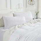 Waffle Weave White King Sham Set Of 2 36lx20w