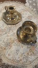 2 Vtg Brass Candlestick Holders 