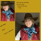 Turquoise-cinnamon  Wild Rag  Silk Blend  Jacquard Pattern  Cowboy Wild Rag