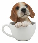 Ebros Adorable Teacup Beagle Dog Statue 5 5  Tall Beagle Puppy