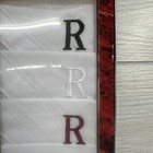 Set Of 4 Men s Monogrammed  r  Embroidered Handkerchiefs 100  Cotton Vintage