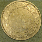 1882 H Rare Canada Cent Circulated Brown Ddo  Obverse 2 Variety Queen Victoria
