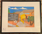 The Simpsons - Homer Original Production Animation Cel With Coa - Framed 